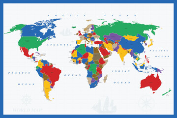 World Map illustrator cs5