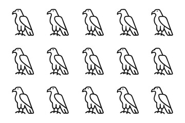 Patterned Eagle Silhouette : A striking pattern featuring a stylized silhouette of an eagle, symbolizing strength, freedom, and a commanding presence. 