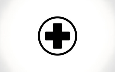 Fototapeta premium Medical cross symbol isolated on white background