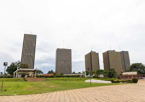 Skyscrapers in the city center, R&eacute;gion des Lagunes, Abidjan, Ivory Coast