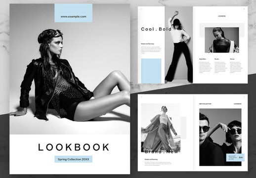 Blue And Black Fashion Lookbook