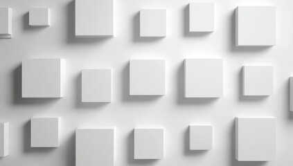 Abstract white squares arranged in a repeating pattern
