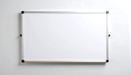 Clean minimalistic whiteboard against a neutral background for presentations or planning