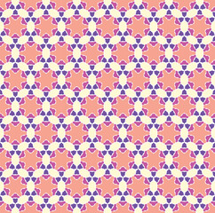 Colorful Retro Floral Motif Seamless Abstract Background