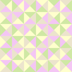pastel colored triangles. geometric repetitive background. vector seamless pattern. fabric swatch. wrapping paper. continuous print. design element for decor, textile, apparel, linen
