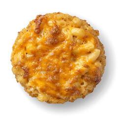 Golden-brown baked macaroni and cheese with a crispy top layer
