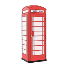 vintage phone booth vector illustration