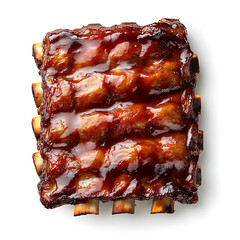 Grilled Ribs with Shiny Barbecue Sauce