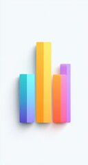 Three colorful bar graphs on a light background