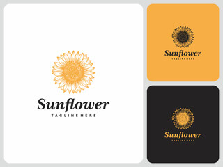 sunflower logo vector