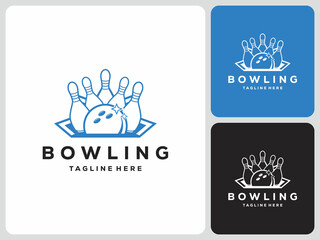 bowling logo vector