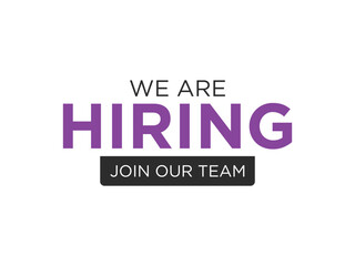 Join our team today! We are hiring talented professionals to grow our vibrant company