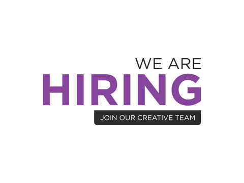 We are hiring join our creative team bright modern design job opportunity recruitment