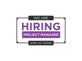 Obraz premium Hiring professional project manager today to join our team for exciting new ventures