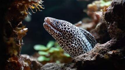 Spotted eel in aquarium