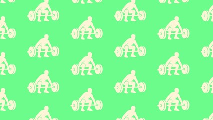 Fototapeta premium Weightlifting vector pattern design