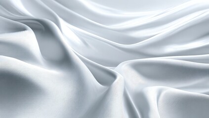 Obraz premium Soft, flowing white fabric drapes