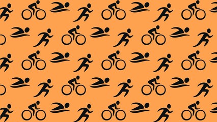 Triathlon vector pattern design
