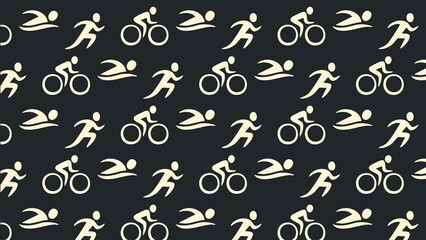 Triathlon vector pattern design