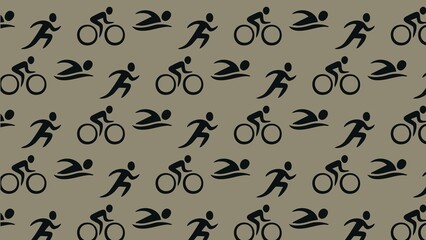 Triathlon vector pattern design