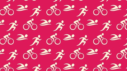 Triathlon vector pattern design