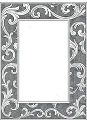 Royal floral pattern border and frame illustration