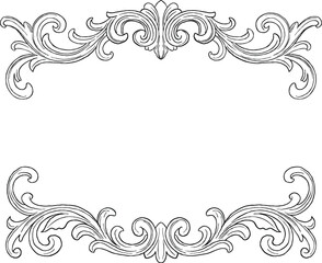 Royal floral pattern border and frame illustration