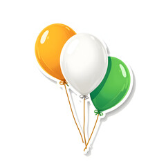 Indian Flag Tricolor Balloons Decoration Orange White Green Party Celebration Items Independence Day Festive Elements and Decor