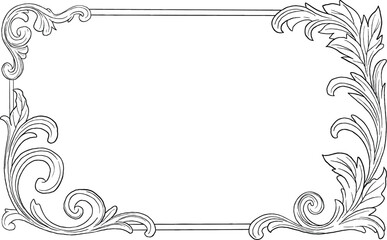 Royal floral pattern border and frame illustration