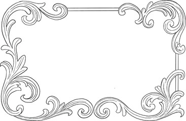 Royal floral pattern border and frame illustration