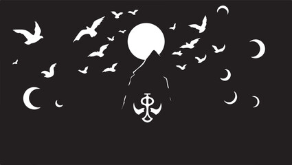 abstract music background with notes