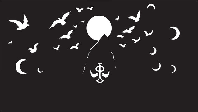 abstract music background with notes