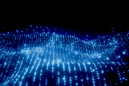3D Digital Signal Waveform Matrix
