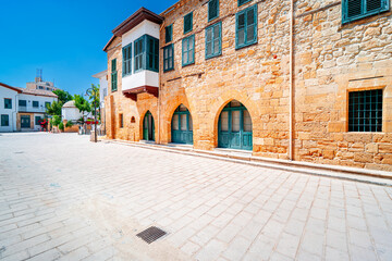 Yunus Emre Enstitüsü, near the Selimiye Mosque in Nicosia, Northern Cyprus. Beautiful buildings in Turkish Cyprus.