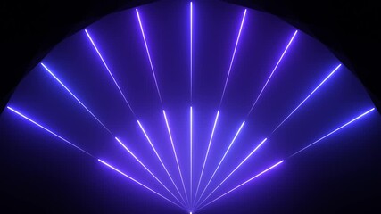 Abstraction neon moving up screen saver, dance background, colorful background . Abstract red and blue neon lights animated on a dark background. Seamless loop animation of glowing neon line. - Powered by Adobe