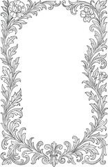 Royal floral pattern border and frame illustration