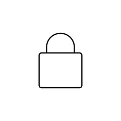 lock vector illustration flat web minimalistic simplified