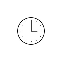 vector clock icon illustration flat web minimalistic simplified