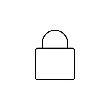 lock vector illustration flat web minimalistic simplified