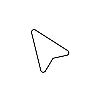 mouse pointer arrow sign isolated on white illustration flat web minimalistic simplified