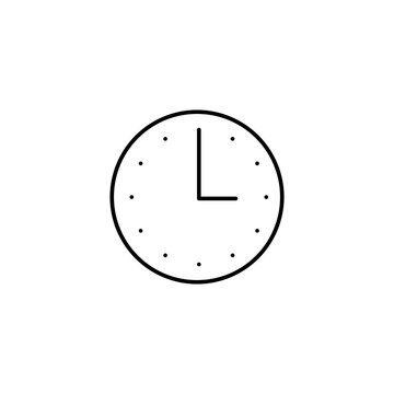 vector clock icon illustration flat web minimalistic simplified