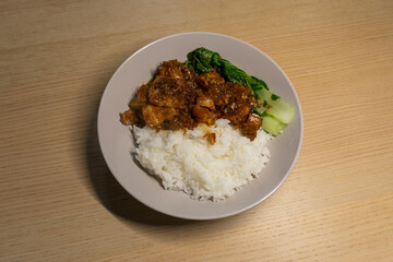 Pork belly rice