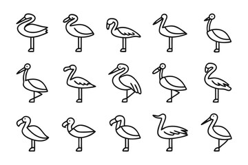 A Flock of Flamingos: A simple illustration features multiple flamingo birds in various poses. This clean, minimalist design.