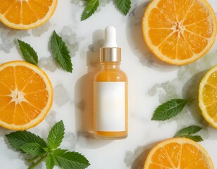 Invigorating citrus aromatherapy serum with refreshing mint, perfect for your natural beauty website