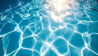 Sunlit ripples in a pool
