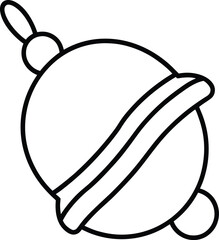 jingle bell icon on transparent background