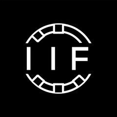 IIF Minimalist FVA Logo Design on Black Background – IIF Later Logo, Modern Circular Branding Concept

