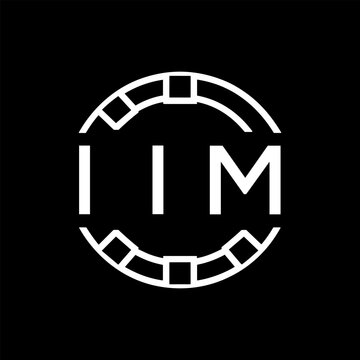 IIM Minimalist FVA Logo Design on Black Background &ndash; IIM Later Logo, Modern Circular Branding Concept
