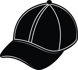Vector Silhouette of Baseball Cap Icon