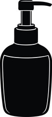 bottle of perfume isolated on black